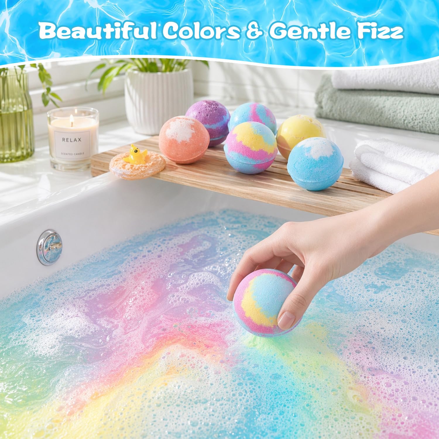 Bath Bombs with Toys Inside, Kids Bath Bombs with Surprise Inside, Play Fizz Bubble Bath Bomb for Boys Girls, Natural Organic Non Toxic Bath Ball Gift Set for Women Men (Sea Animal 12Pcs)