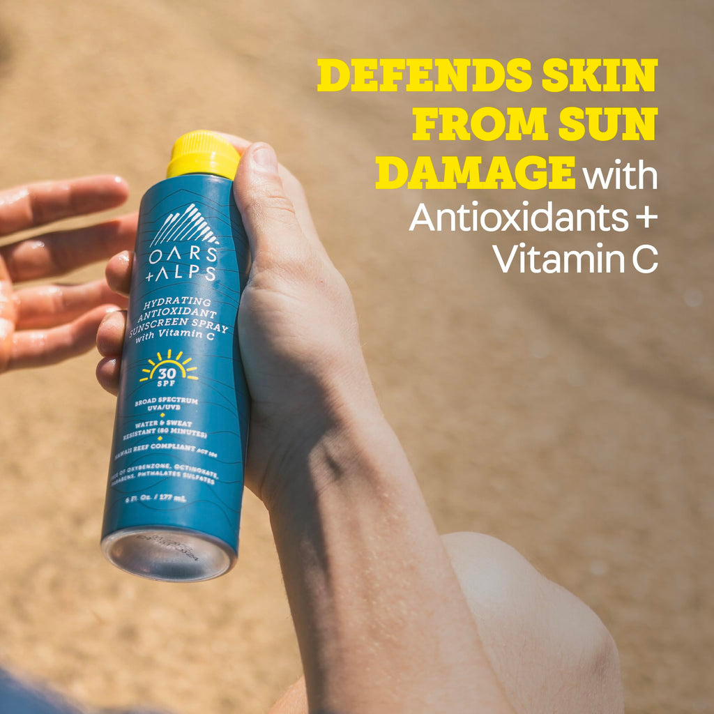 Oars + Alps SPF 50 Face & Body Broad Spectrum Sunscreen Spray | Fast-Absorbing, Lightweight, Non-Greasy, Hawaii Reef Act 104 Compliant, Water-Resistant, Octinoxate + Oxybenzone Free, 6 Oz, 1 Pack