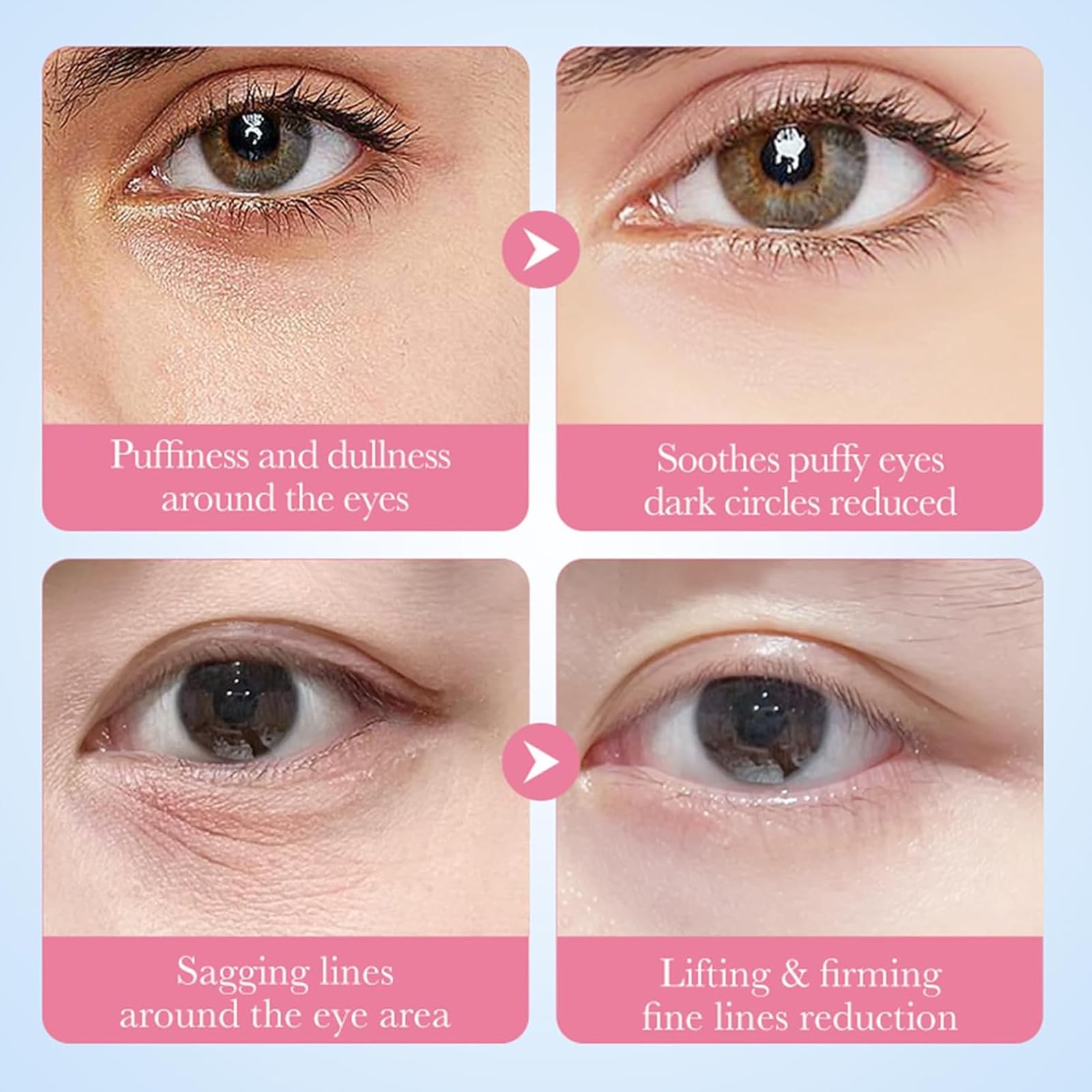 60 Pcs Gradient Under Eye Patches, Eye Patches for Puffy Eyes and Dark Circles, Eye Patches for Dark Circles, Under Eye Mask, Collagen Eye Patches, Eye Mask Skincare, Reduce Wrinkles and Fine Lines