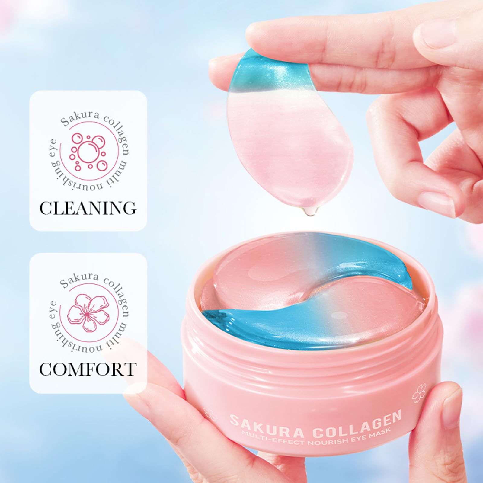 60 Pcs Gradient Under Eye Patches, Eye Patches for Puffy Eyes and Dark Circles, Eye Patches for Dark Circles, Under Eye Mask, Collagen Eye Patches, Eye Mask Skincare, Reduce Wrinkles and Fine Lines