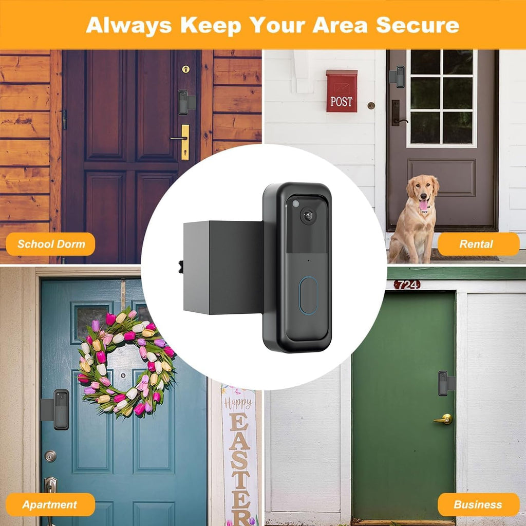 Blink Doorbell Mount, Anti-Theft Video Doorbell Door Mount Bracket No Drilling, Fit for All-New Blink Doorbell(2nd Gen), Not for Security Door (White)