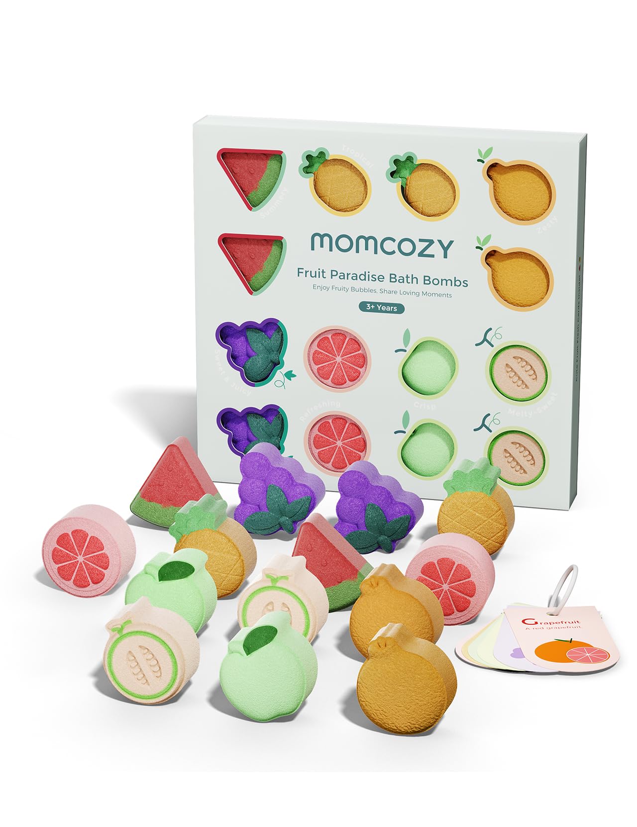 Momcozy 14-Pack Animal Bath Bombs with Essential Oil, Ideal Christmas Gift for Happy Educational & Fun Bath Time, Bath Bombs Kit with 7 Cute Animal Shapes, Ideal Gifts for Kids Girls Boys Toddler