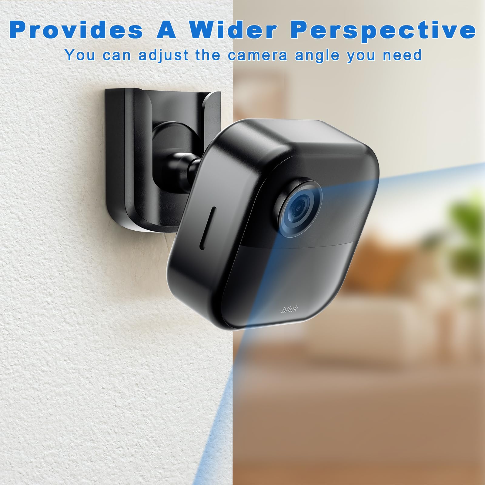 Blink Mini 2 Camera Mount, No Drilling Wall Mount Compatible with Blink Mini 2K+/Outdoor 4 Cameras, Adhesive Holder for Indoor Outdoor Camera, White, 3 Pack