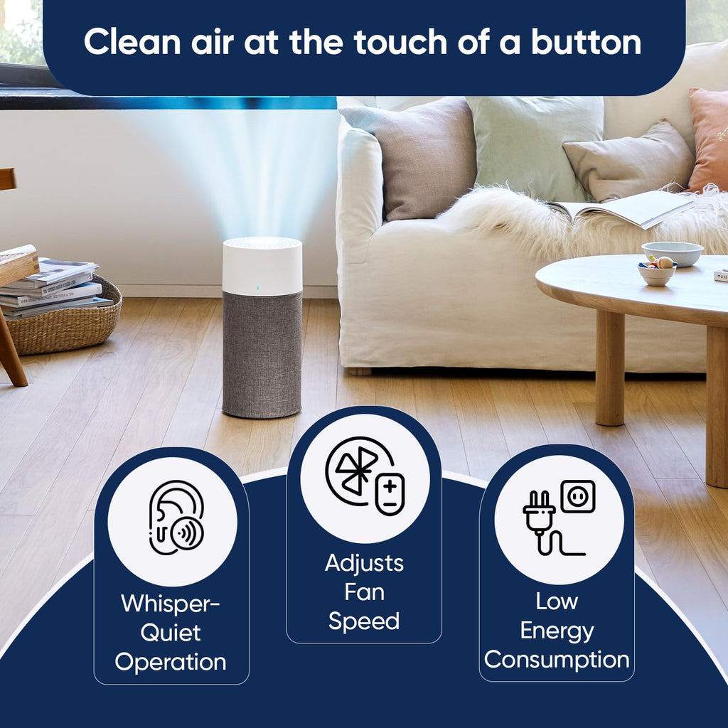 BLUEAIR Blue Pure 311i Max Smart Air Purifier for Medium Rooms up to 2,107 Sq Ft HEPASilent Air Cleaner for Pets Allergies Smoke & Dust WiFi Air Purifier with Auto Mode Quiet Air Purifier for Bedroom