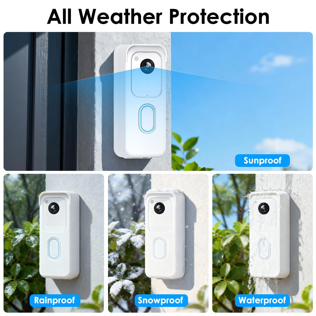 No Drill Blink Doorbell Camera Mount for All-new Blink Video Doorbell (2nd Gen), Mounting Bracket Cover with Adhesive Tape, Easy to Install for Apartment, Office, Home