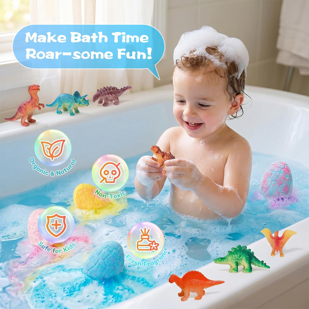 Bath Bombs with Toys Inside, Kids Bath Bombs with Surprise Inside, Play Fizz Bubble Bath Bomb for Boys Girls, Natural Organic Non Toxic Bath Ball Gift Set for Women Men (Sea Animal 12Pcs)