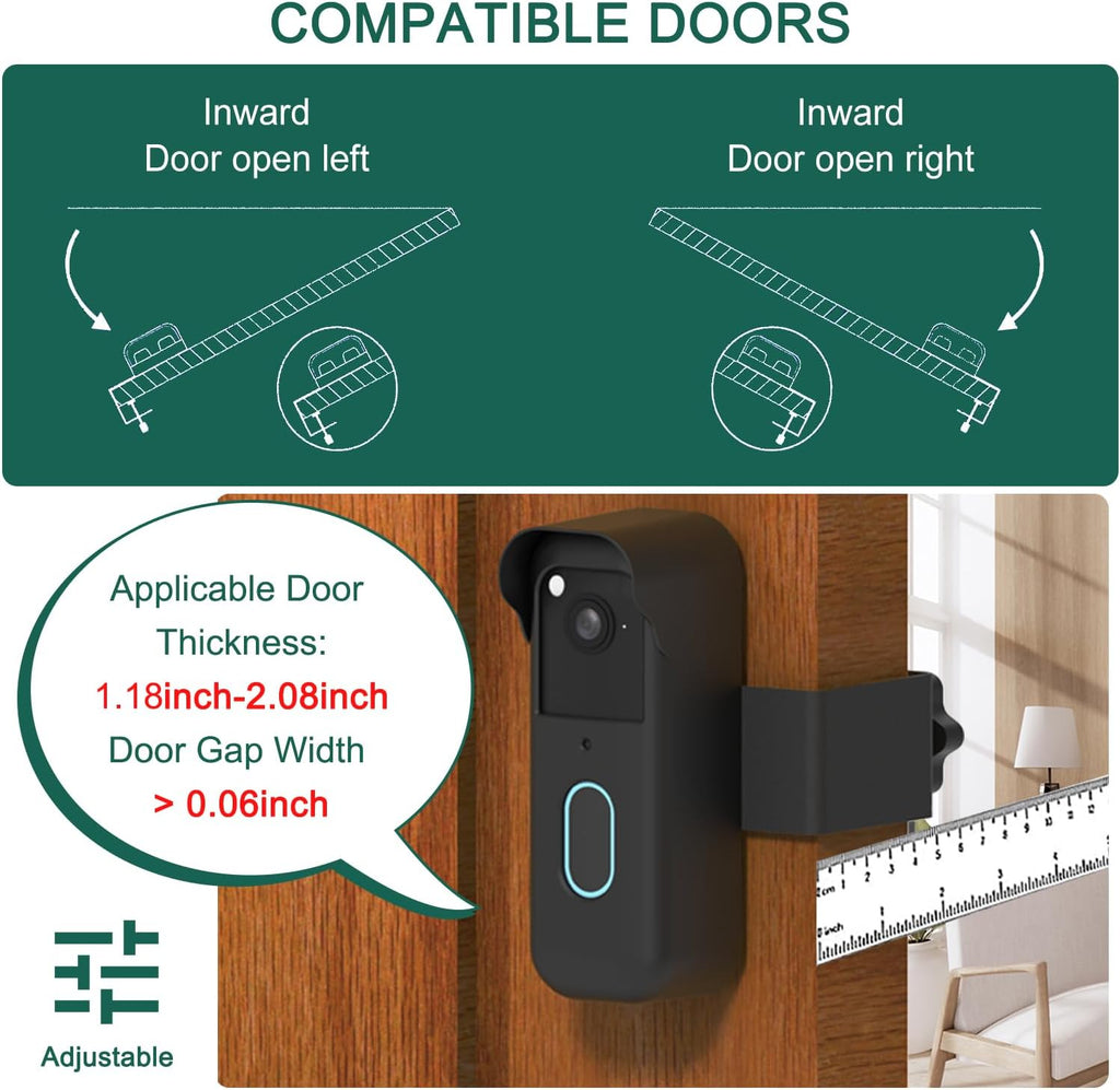 All-New Anti-Theft Blink Doorbell Mount, No Drilling Blink Video Doorbell Camera Mount Compatible with Blink Newest Doorbell Camera 2nd Gen (newest Camera Mount)