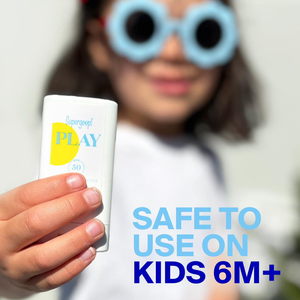 Supergoop! PLAY Mineral Stick SPF 50 - On-the-Go Broad Spectrum Face Sunscreen - Water Resistant - Vegan