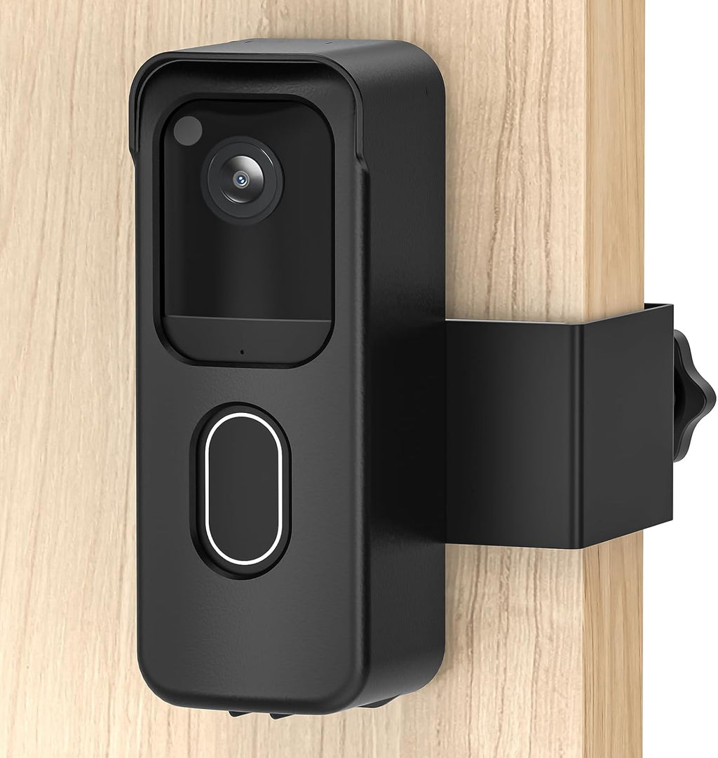 Blink Doorbell Camera Mount, No-Drilling Anti-Theft Video Doorbell Mount for Blink Video Doorbell 2nd Gen, Easy to Install, Door Bell Bracket Kits for Apartments, Renters-Black