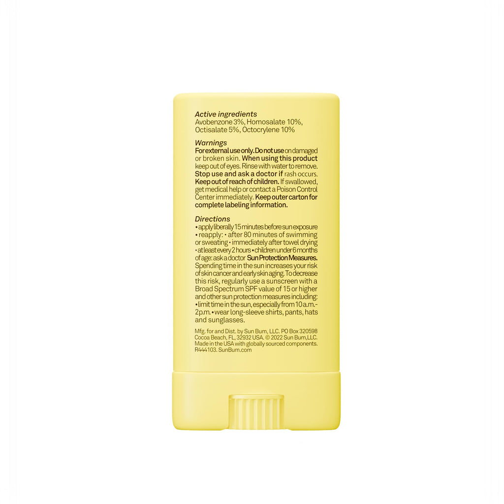 Sun Bum Kids SPF 50 Clear Face Stick Sunscreen - Wet or Dry Skin Application Broad Spectrum Sunscreen with Vitamin E - Hawaii Act 104 Compliant (Without Octinoxate & Oxybenzone) - Travel Size 0.53 oz