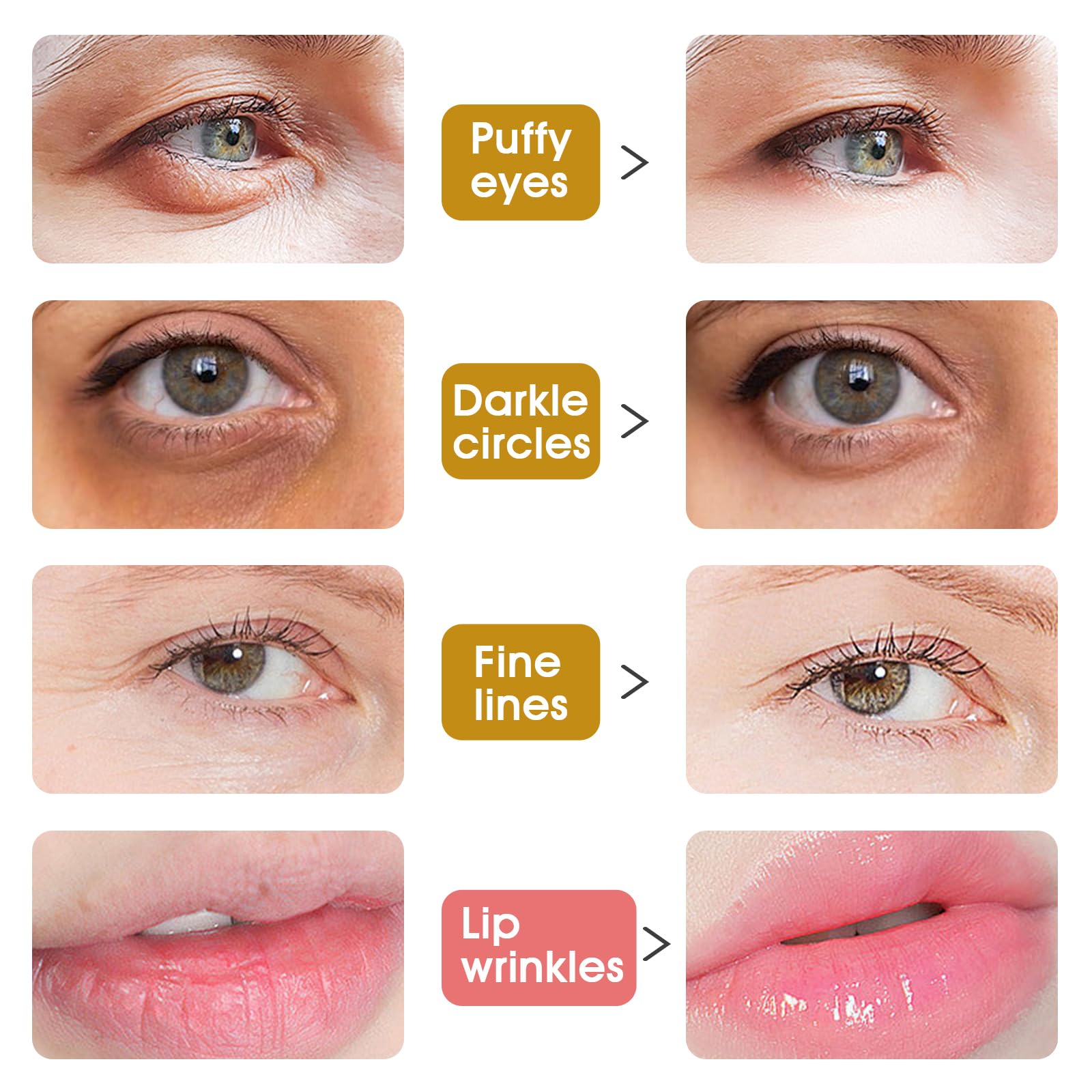 Adofect Hydrogel Caffeine Under Eye Masks, Collagen Eye Patches for Dark Circles Puffy Eyes Under Eye Bags, Deep Hydration Eye Gels for All Skin Types, Skin Care Gifts (Pink, 30 Pairs)