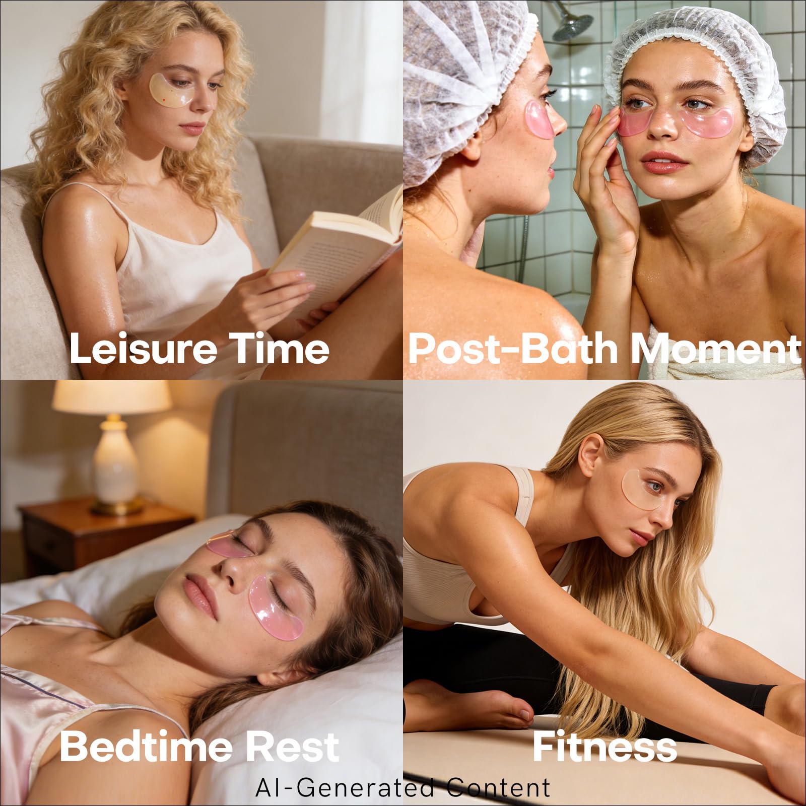 dewyhour Retinol Collagen Firming Hydrogel Patches - Under Eye Patches for Puffy Eyes & Dark Circles, Moisturizing Eye Mask with Caffeine & Hyaluronic Acid, Gentle Korean Skincare