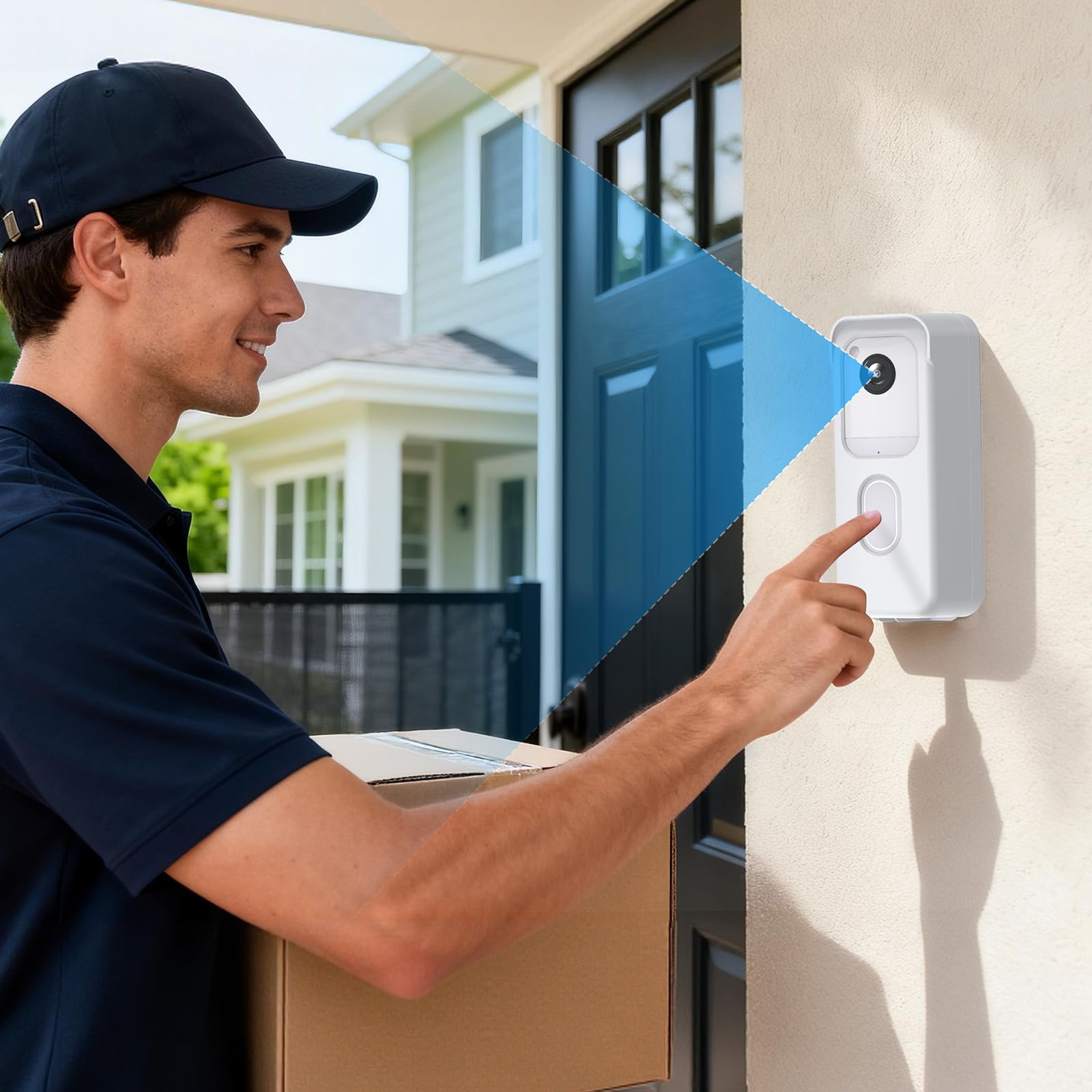 No Drill Blink Doorbell Camera Mount for All-new Blink Video Doorbell (2nd Gen), Mounting Bracket Cover with Adhesive Tape, Easy to Install for Apartment, Office, Home