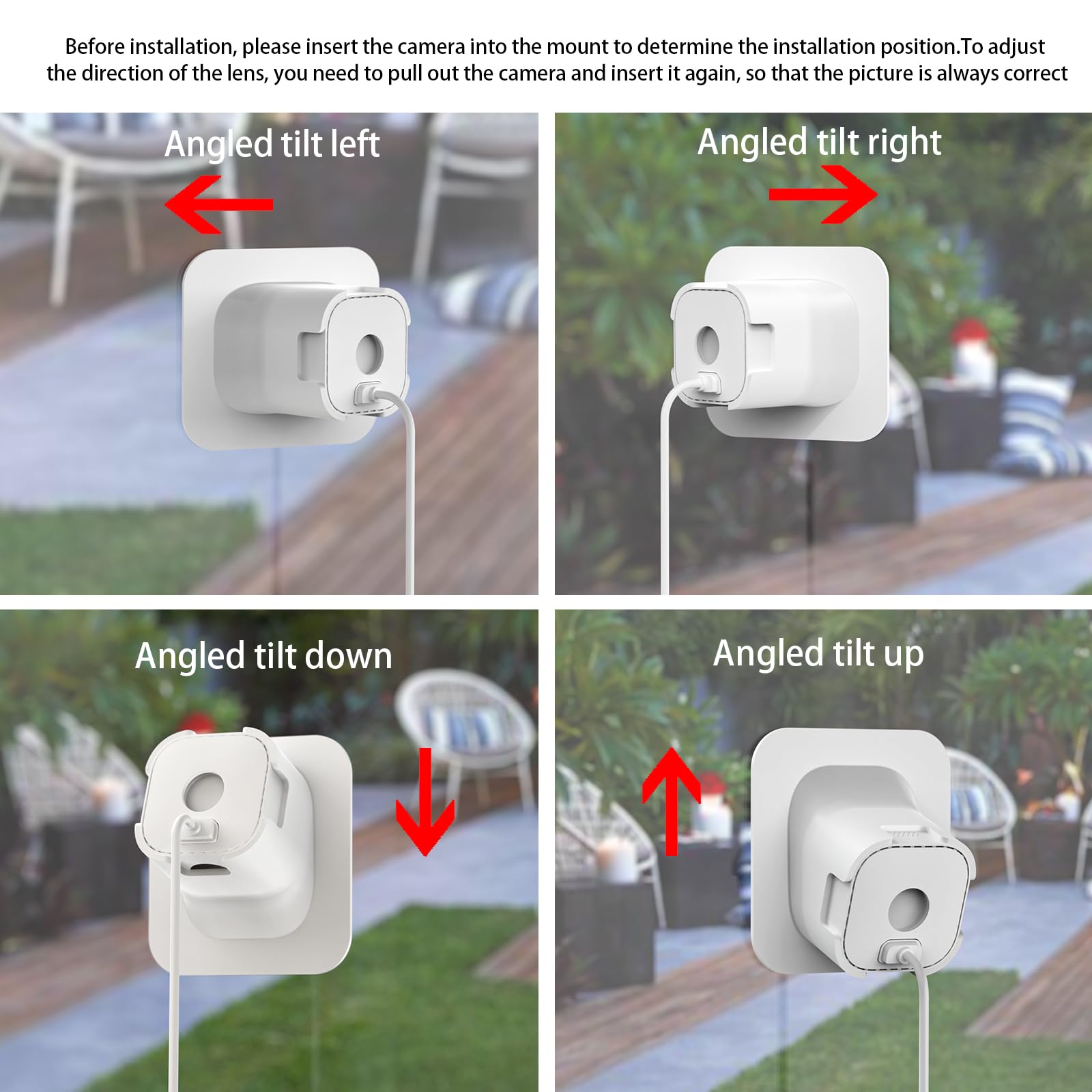 HOLACA 20° Angle Window Mount for Blink Mini/Blink Mini2 Camera - Black | 20 Degrees Tilt, 3M Adhesive, Quick Installation
