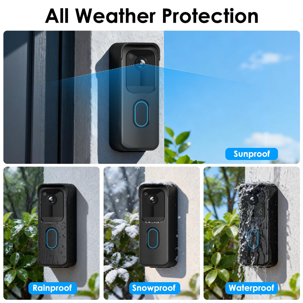 No Drill Blink Doorbell Camera Mount for All-new Blink Video Doorbell (2nd Gen), Mounting Bracket Cover with Adhesive Tape, Easy to Install for Apartment, Office, Home