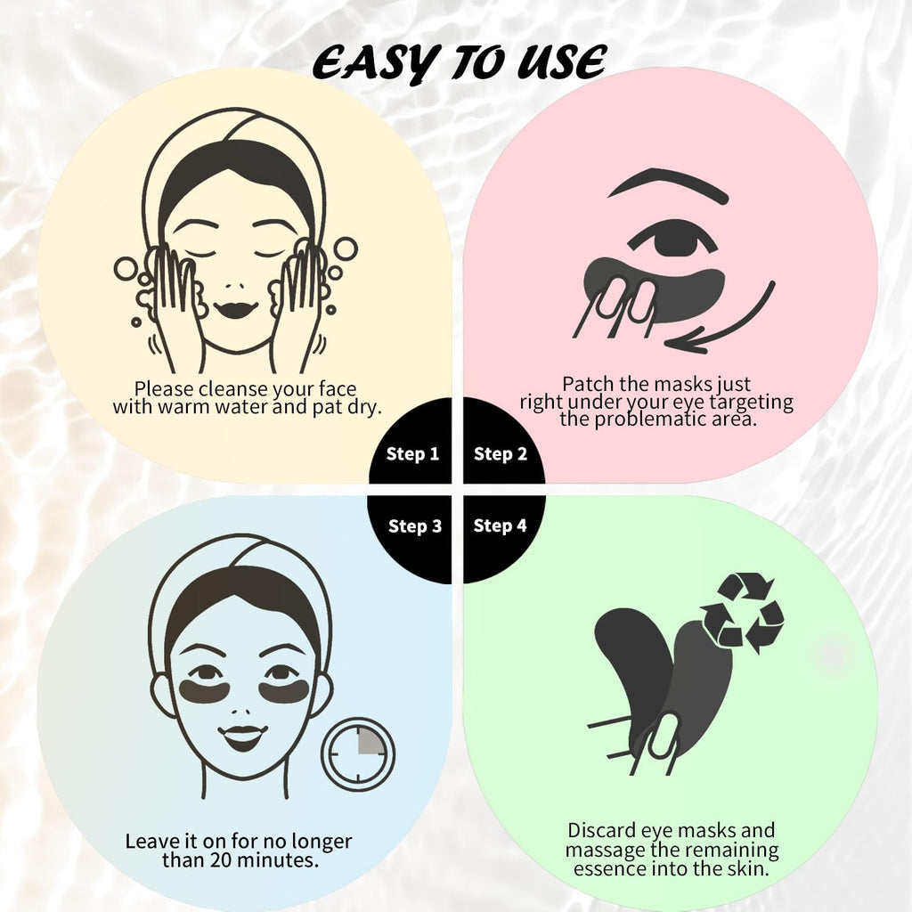 Maskiss PDRN Under Eye Patches (25 Pairs), Tri-Color Eye Gel Pads with Retinol Caffeine, Eye Masks for Dark Circles Puffy Eyes Wrinkles, Collagen Self Care Gifts for Women