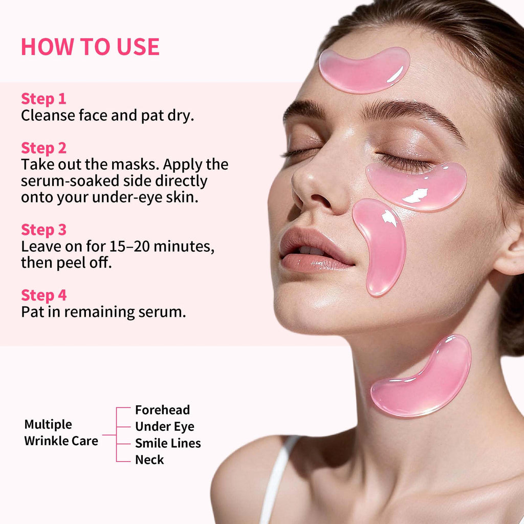 Maskiss PDRN Under Eye Patches (25 Pairs), Tri-Color Eye Gel Pads with Retinol Caffeine, Eye Masks for Dark Circles Puffy Eyes Wrinkles, Collagen Self Care Gifts for Women