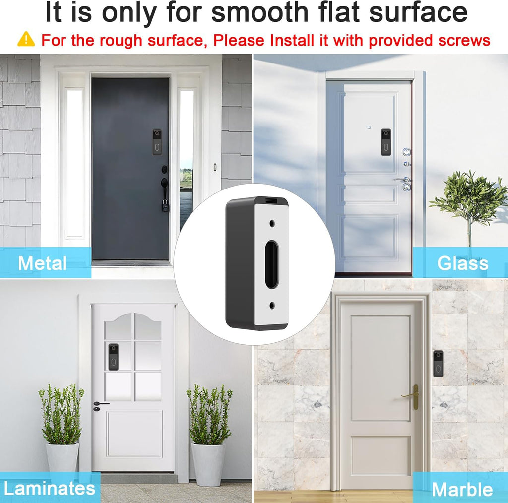 Adhesive Mount Compatible with Blink Video Doorbell 2nd Gen Only, No-Drill Mounting Bracket, Accessories for Blink Doorbell Security System