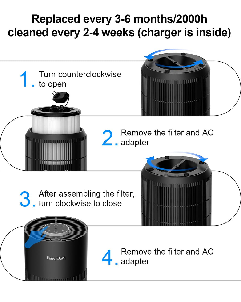 Air Purifiers for Home Bedroom Up to 1250 Ft², H14 True HEPA Room Air Purifiers for Bedroom With Sleep Mode Light Mode & Aroma Function Air Cleaner Smoke Odor Dust Pollen Pet Dander (Black)