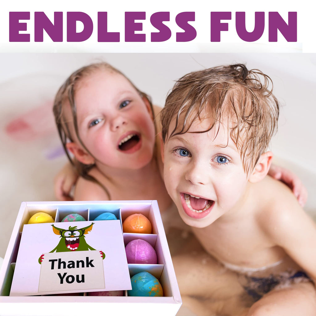 Bath Bombs for Kids with Toys Inside - Organic Bubble Bath Fizzies with Jungle Animal Toys. Gentle and Kids Friendly Spa Bath Balls, Bath Fizz Balls - Birthday Gifts for Toddlers, Boys, Girls