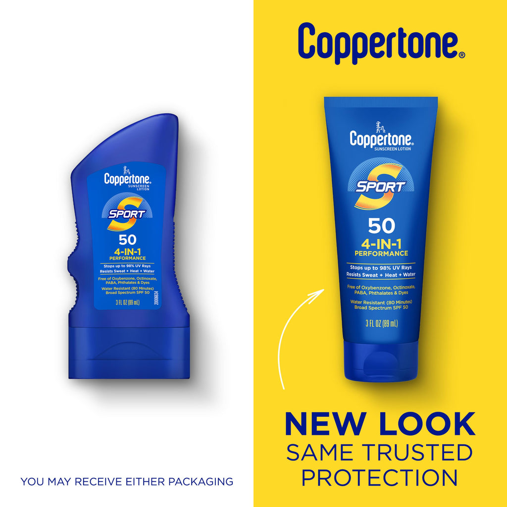 Coppertone SPORT Sunscreen Lotion Broad Spectrum SPF 100 (3 Fluid Ounce) (Packaging may vary)