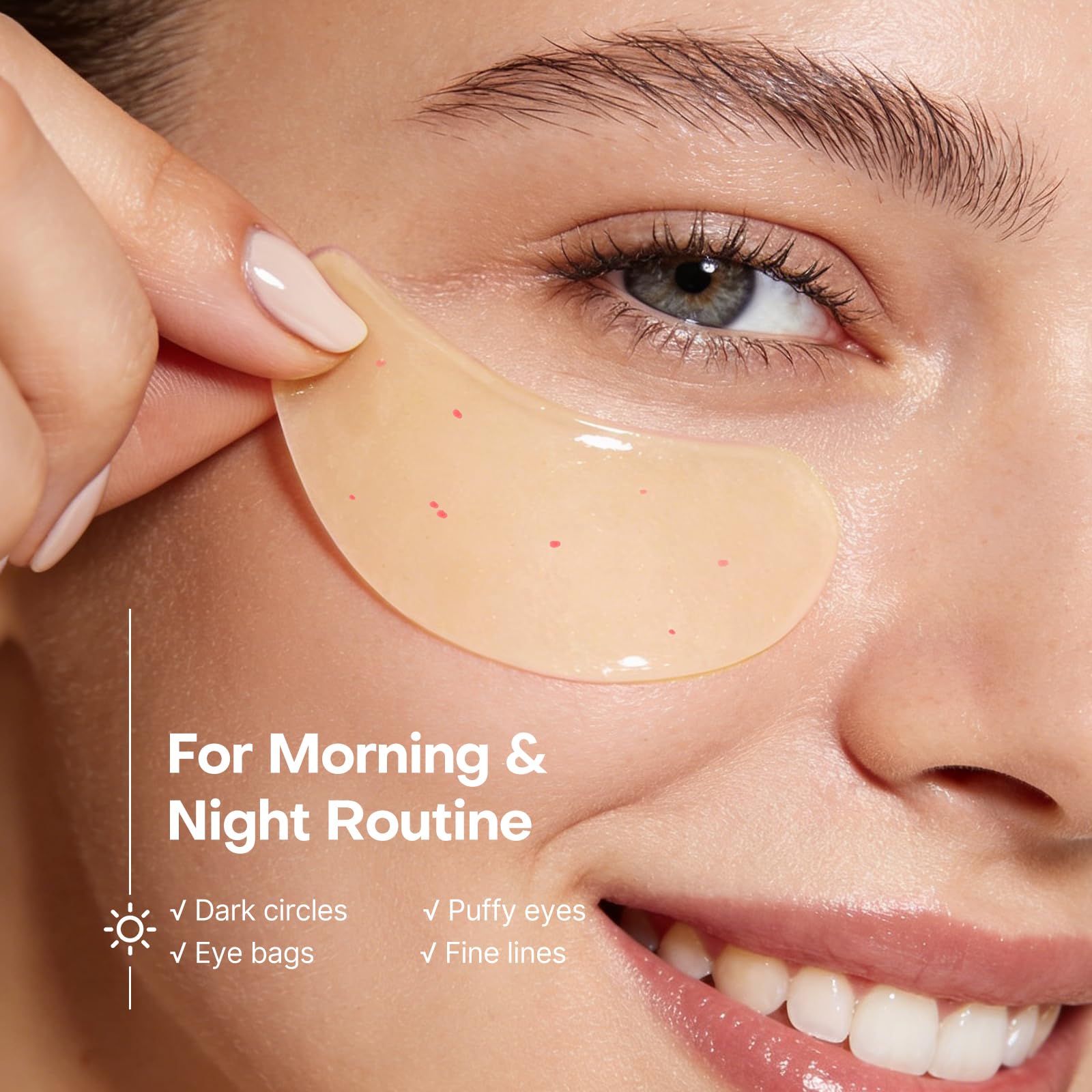 dewyhour Retinol Collagen Firming Hydrogel Patches - Under Eye Patches for Puffy Eyes & Dark Circles, Moisturizing Eye Mask with Caffeine & Hyaluronic Acid, Gentle Korean Skincare