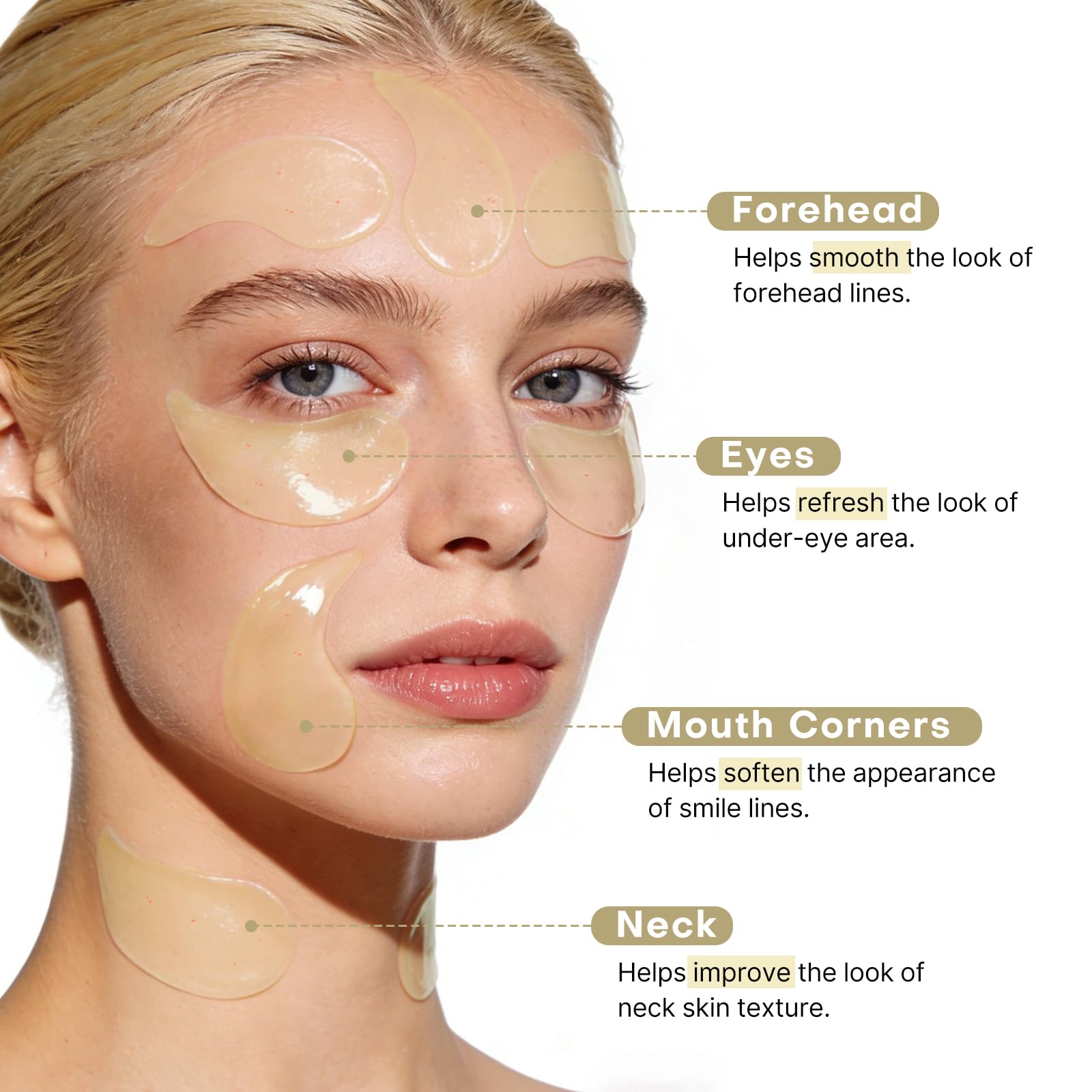 dewyhour Retinol Collagen Firming Hydrogel Patches - Under Eye Patches for Puffy Eyes & Dark Circles, Moisturizing Eye Mask with Caffeine & Hyaluronic Acid, Gentle Korean Skincare