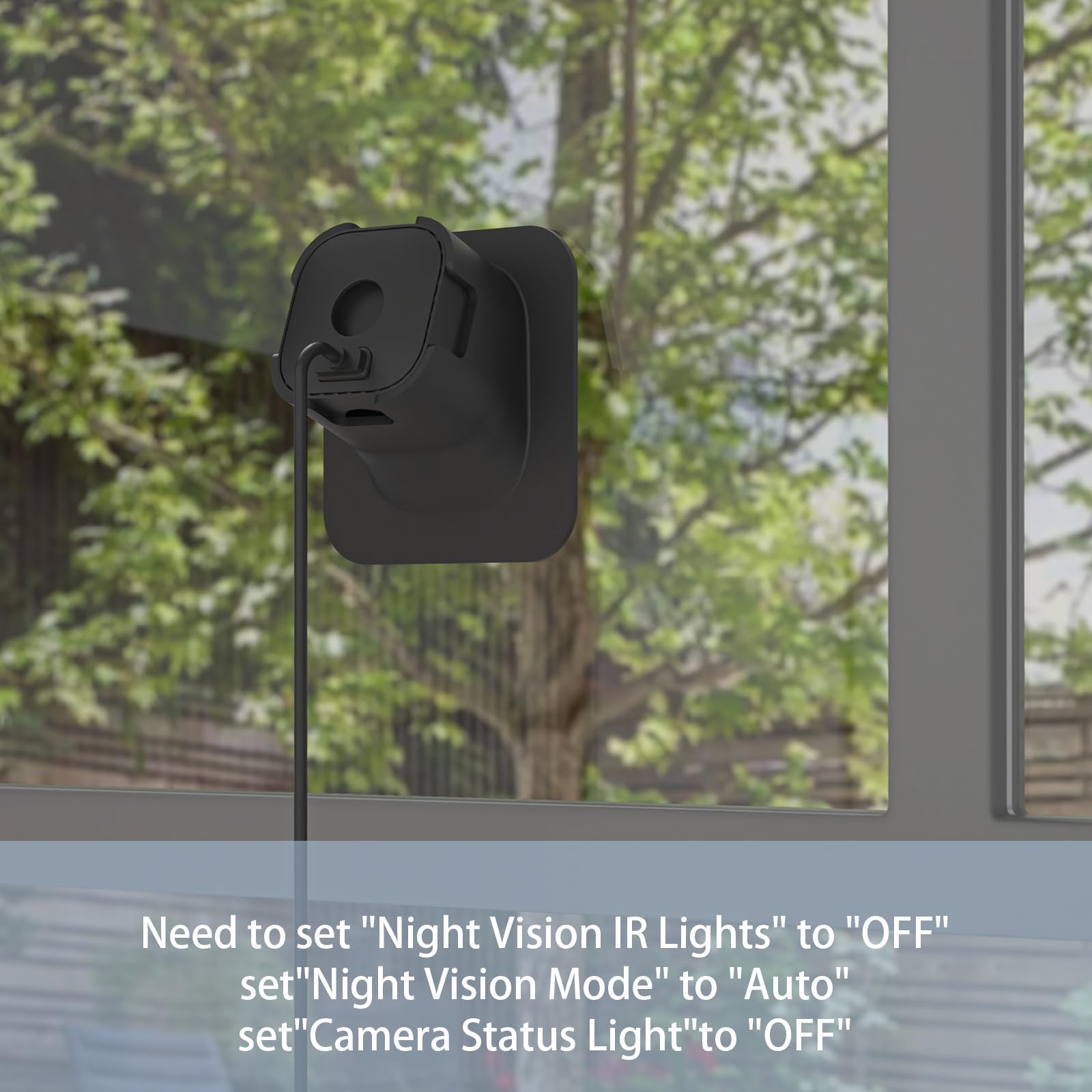 HOLACA 20° Angle Window Mount for Blink Mini/Blink Mini2 Camera - Black | 20 Degrees Tilt, 3M Adhesive, Quick Installation