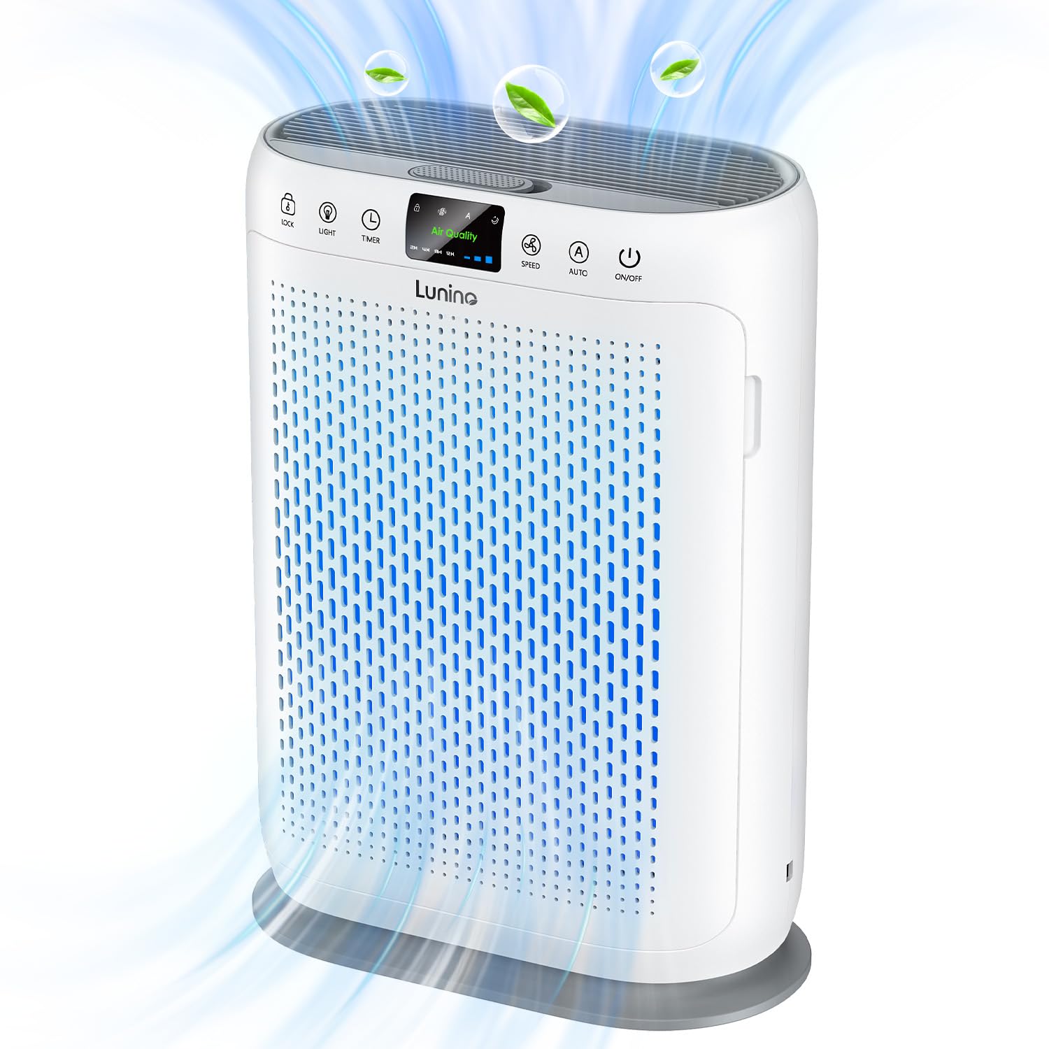 LUNINO Air Purifiers for Home Large Room up to 2400sq.ft | HEPA Air Filter with PM 2.5 Display Air Quality Sensors, Aromatherapy, Air Cleaner for Dust, Smoke, Dander, Pets Hair, Pollen