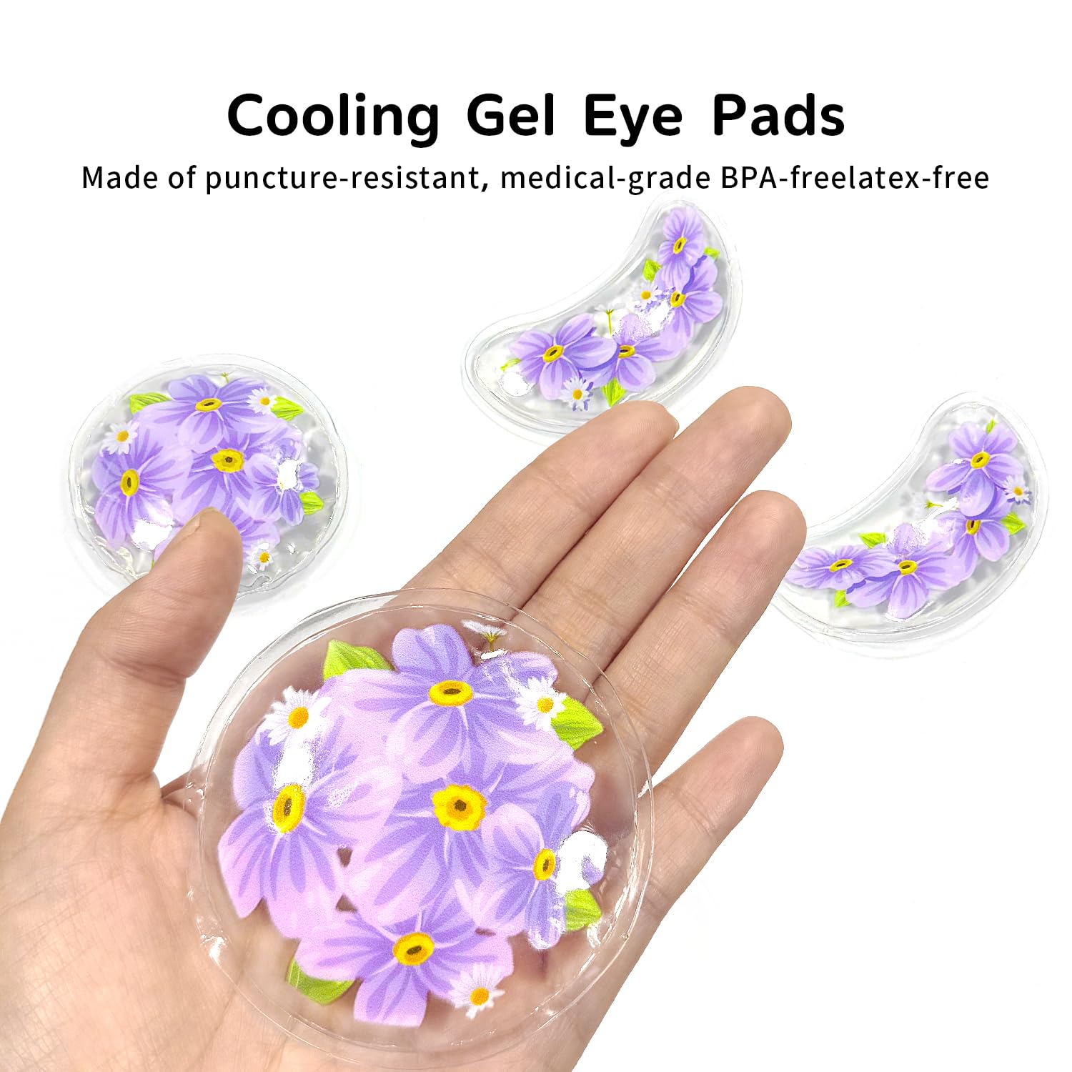 4PCS Gel Eye Ice Pack Set Reusable, Cold and Hot Compress for Eyes, Ice Pack for Eyes, Cooling Eye Pads for Eye Strain, Swelling, Redness, Dark Circles, Puffy Eyes, and Eye Recovery Surgery.