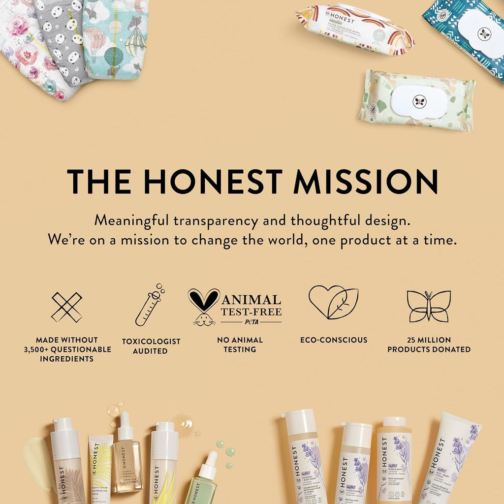 The Honest Company Foaming Bubble Bath Gentle for Baby, Naturally Derived, Tear-free, Hypoallergenic, Fragrance Free, Sensitive, 12 fl oz