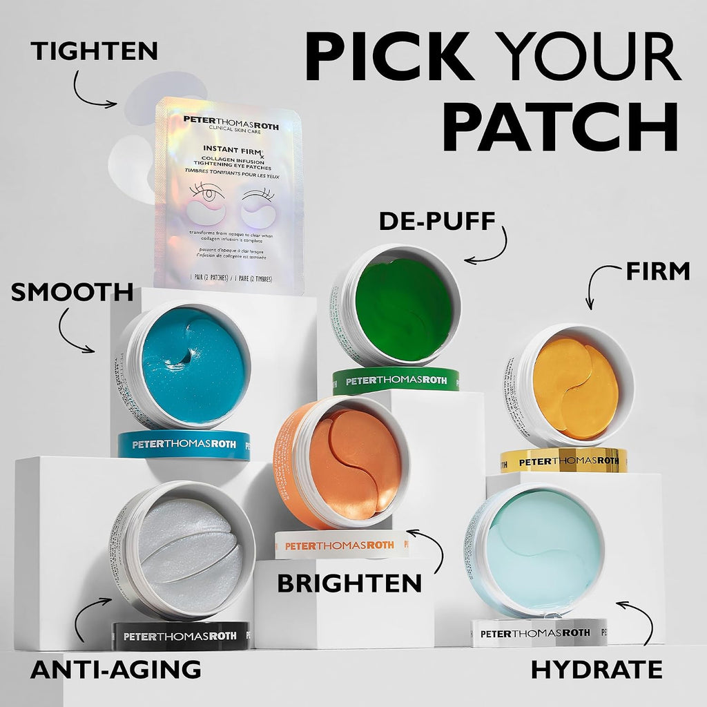 Peter Thomas Roth | 24K Gold Firming Hydra-Gel Eye Patches | Gold-Infused Eye Mask Patches for Fine Lines, Crow's Feet and Dark Circles