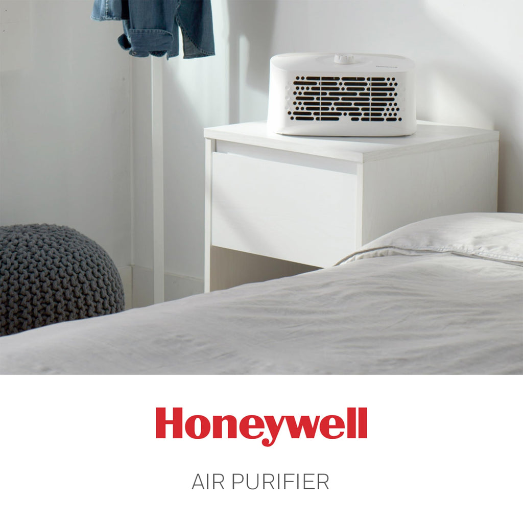 Honeywell Air Purifier for Home, 465 Ft² in 1 hour, Dual Action Filter, Reduces Dust, Pollen, Pet Dander, Odors, Smoke, Compact Allergen Reducer, Small Air Purifier, White HHT270