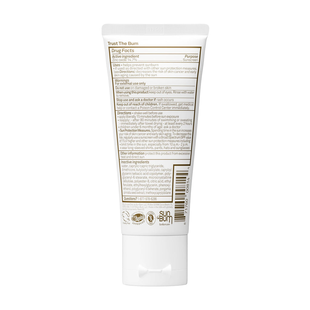 Sun Bum Mineral SPF 50 Sunscreen Body Lotion - Broad Spectrum Moisturizing Sunscreen with Vitamin E - Vegan and Hawaii 104 Act Compliant (Made without Octinoxate & Oxybenzone) - Travel Size - 3 oz