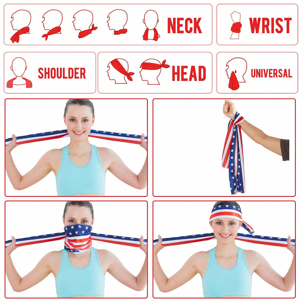 30Pcs 250th Anniversary Patriotic Cooling Towels for Neck and Face 40 x 12 Inch American Flag Sports Workout Ice Towel for Sweat Microfiber Breathable Chilly Bulk Neck Wraps for 4th of July Outdoor