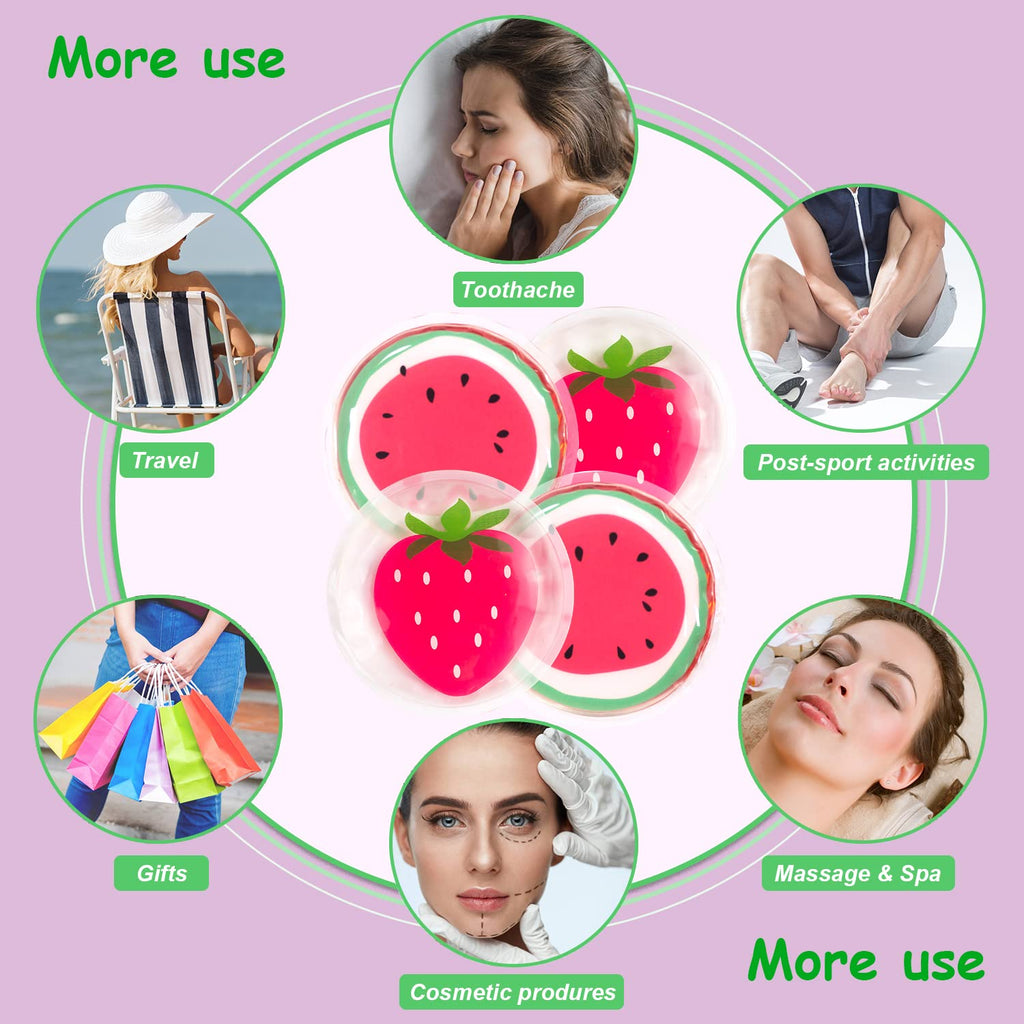 4PCS Gel Eye Ice Pack Set Reusable, Cold and Hot Compress for Eyes, Ice Pack for Eyes, Cooling Eye Pads for Eye Strain, Swelling, Redness, Dark Circles, Puffy Eyes, and Eye Recovery Surgery.