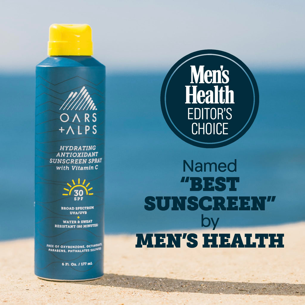 Oars + Alps SPF 50 Face & Body Broad Spectrum Sunscreen Spray | Fast-Absorbing, Lightweight, Non-Greasy, Hawaii Reef Act 104 Compliant, Water-Resistant, Octinoxate + Oxybenzone Free, 6 Oz, 1 Pack