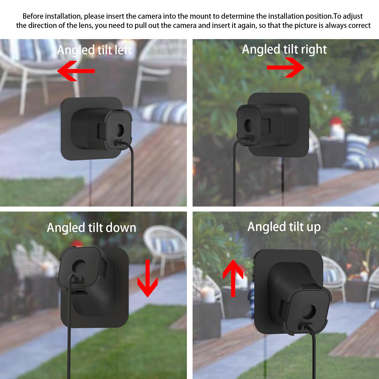HOLACA 20° Angle Window Mount for Blink Mini/Blink Mini2 Camera - Black | 20 Degrees Tilt, 3M Adhesive, Quick Installation