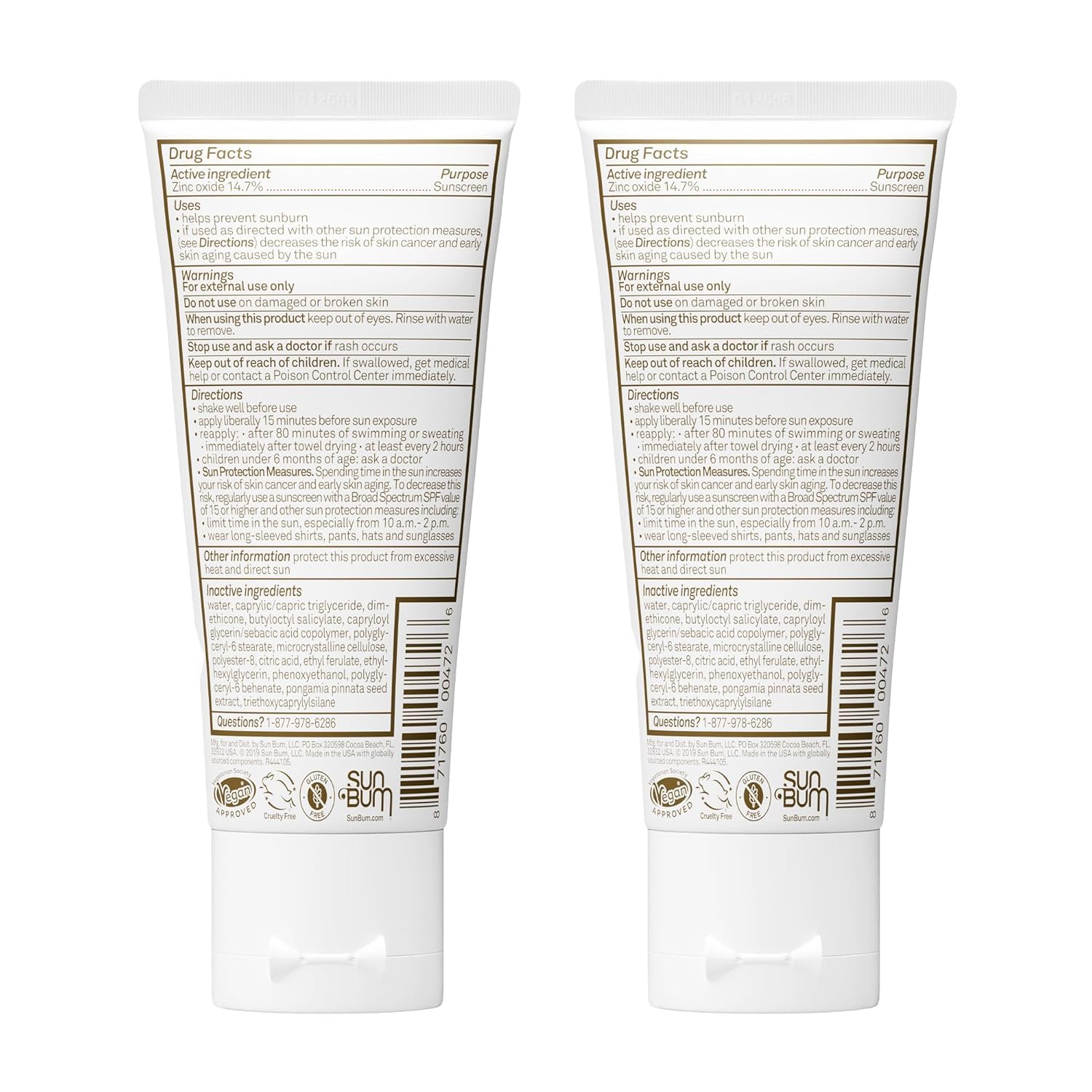 Sun Bum Mineral SPF 50 Sunscreen Body Lotion - Broad Spectrum Moisturizing Sunscreen with Vitamin E - Vegan and Hawaii 104 Act Compliant (Made without Octinoxate & Oxybenzone) - Travel Size - 3 oz