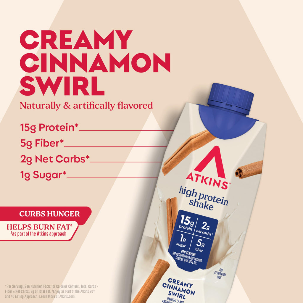 Atkins Chocolate Banana Protein-Rich Shake. With B Vitamins and Protein. Made with Real Fruit. Keto-Friendly and Gluten Free, 11 Fl Oz (Pack of 12)