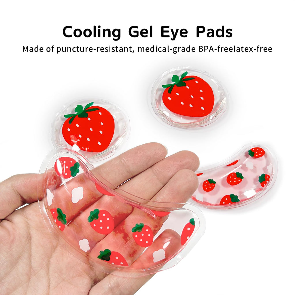 4PCS Gel Eye Ice Pack Set Reusable, Cold and Hot Compress for Eyes, Ice Pack for Eyes, Cooling Eye Pads for Eye Strain, Swelling, Redness, Dark Circles, Puffy Eyes, and Eye Recovery Surgery.