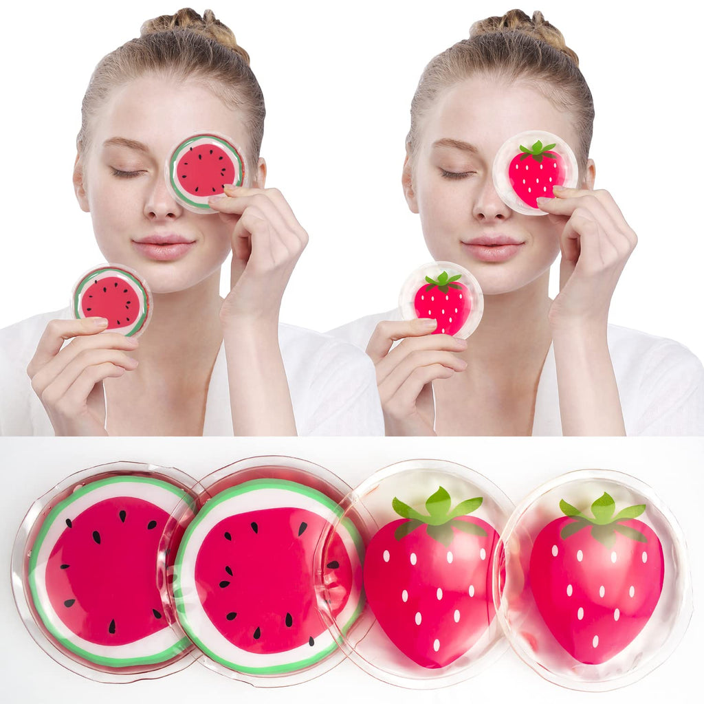 4PCS Gel Eye Ice Pack Set Reusable, Cold and Hot Compress for Eyes, Ice Pack for Eyes, Cooling Eye Pads for Eye Strain, Swelling, Redness, Dark Circles, Puffy Eyes, and Eye Recovery Surgery.