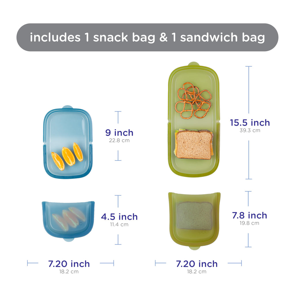 Ubbi Platemate Reusable Silicone Storage Bag, Smoothie Purple | Opens Flat as Placemat, Dishwasher & Freezer-Safe, Lunch Container, Leakproof Sandwich & Snack Bag, Easy to Clean, BPA-Free