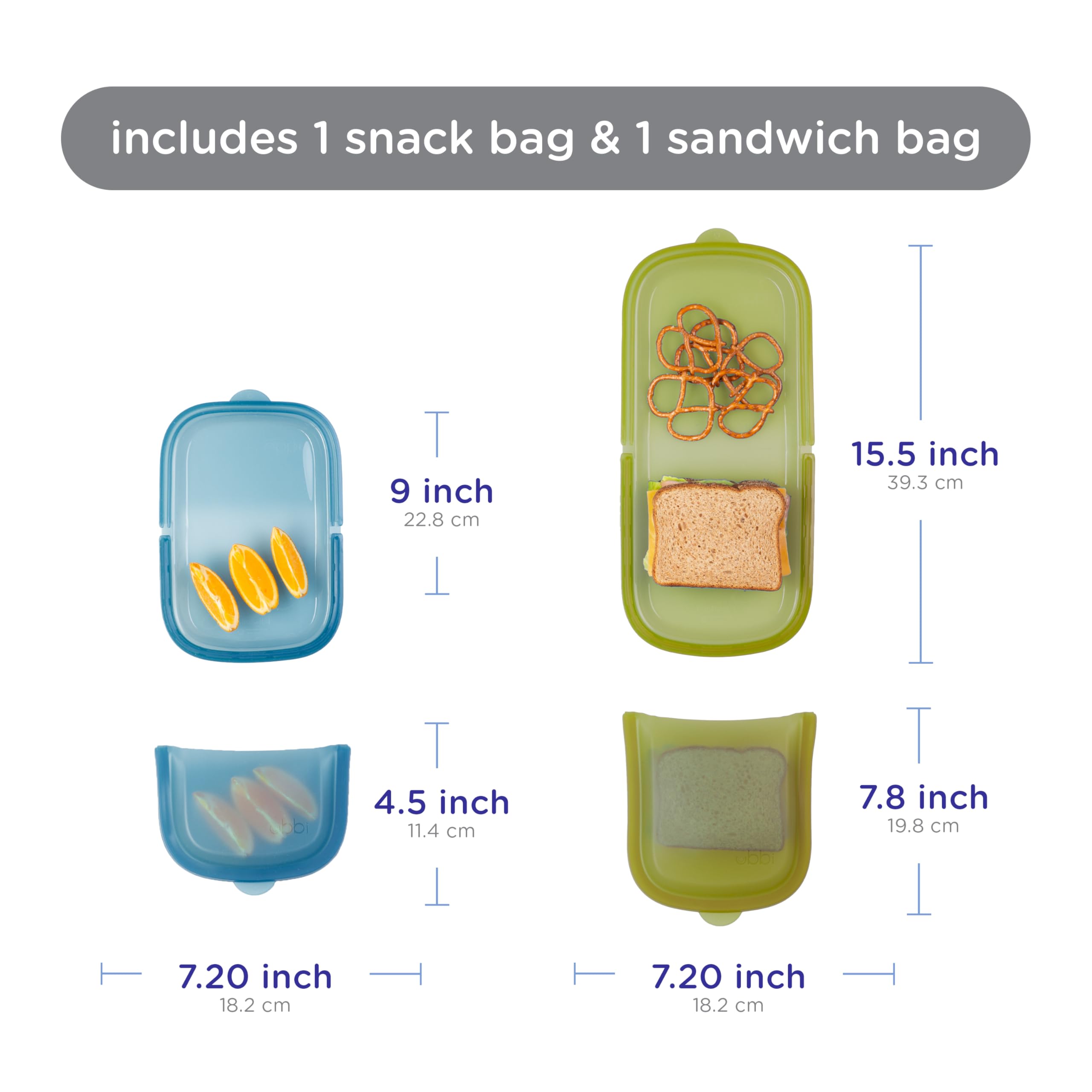 Ubbi Platemate Reusable Silicone Storage Bag, Smoothie Purple | Opens Flat as Placemat, Dishwasher & Freezer-Safe, Lunch Container, Leakproof Sandwich & Snack Bag, Easy to Clean, BPA-Free