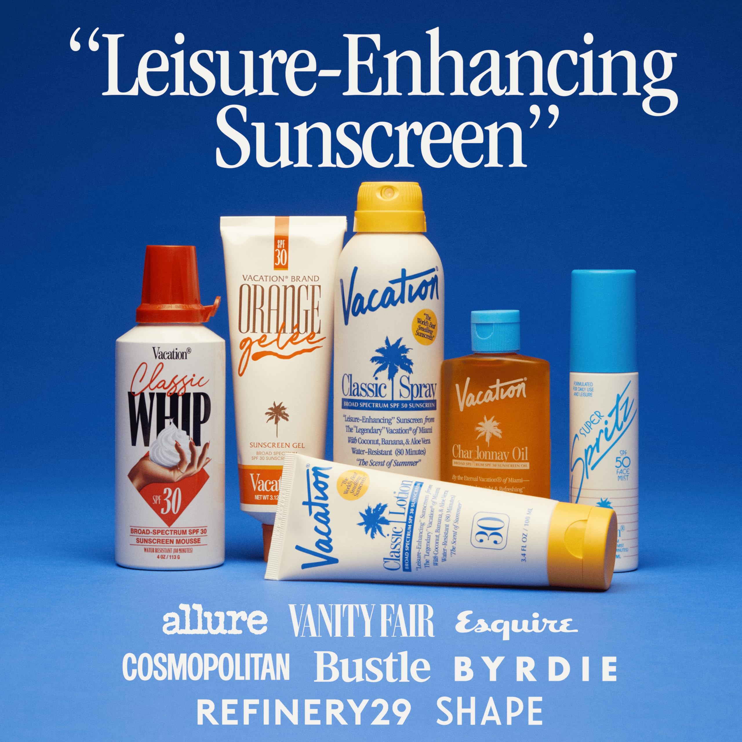 Vacation Classic SPF 50 Sunscreen Spray, 6 Fluid Ounces, Pack of 3 - Broad Spectrum, Lightweight, Transparent on All Skin Tones, Water-Resistant, Vegan, Dermatologist-Tested