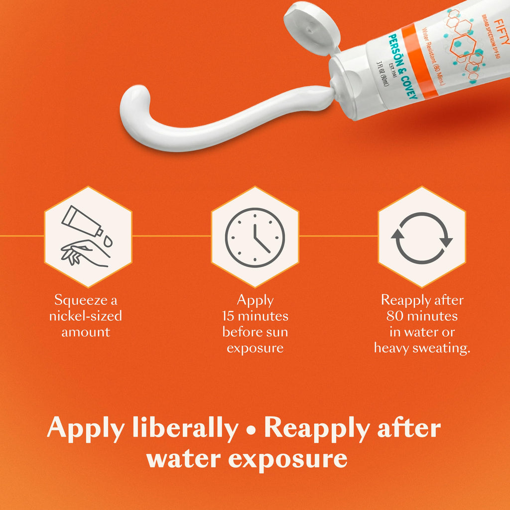 Solbar Fifty SPF 50 Sunscreen for Face & Body — Broad Spectrum SPF 50 Sun Cream, Water-Resistant 80 Minutes, Non-Comedogenic Travel Size 3 Fl. Oz., Fragrance Free