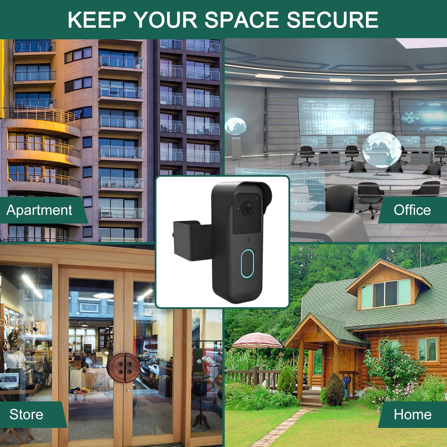 All-New Anti-Theft Blink Doorbell Mount, No Drilling Blink Video Doorbell Camera Mount Compatible with Blink Newest Doorbell Camera 2nd Gen (newest Camera Mount)