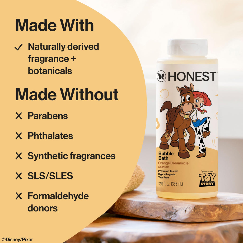 The Honest Company Foaming Bubble Bath Gentle for Baby, Naturally Derived, Tear-free, Hypoallergenic, Fragrance Free, Sensitive, 12 fl oz