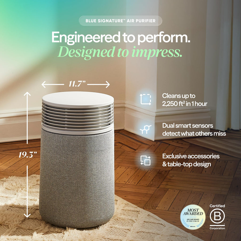BLUEAIR Blue Pure 311i Max Smart Air Purifier for Medium Rooms up to 2,107 Sq Ft HEPASilent Air Cleaner for Pets Allergies Smoke & Dust WiFi Air Purifier with Auto Mode Quiet Air Purifier for Bedroom