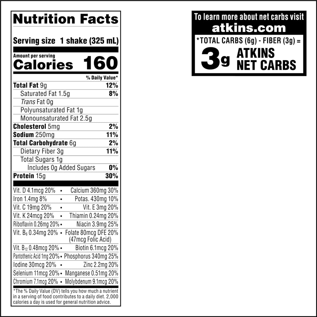 Atkins Coffee Lovers Protein Shake Variety Pack, Mocha Latte, Café Caramel and Café au Lait Flavored Protein Shakes, 15g Protein, 3g Fiber, GLP-1 Friendly, 12 Count